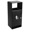[US Local Warehouse] Commercial Outdoor Trash Can Decorative Trash Container with Lid for Park Garden