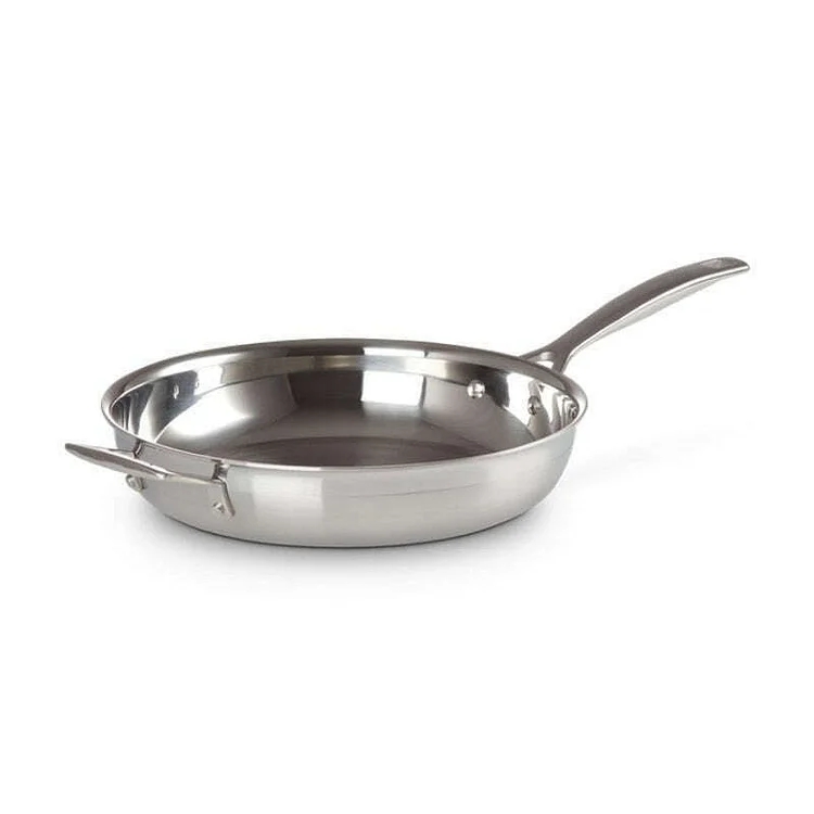 3-ply Stainless Steel Fry Pan with Helper Handle