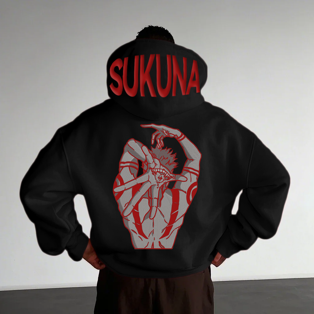 Unisex Puff Print Embroidered Hoodie