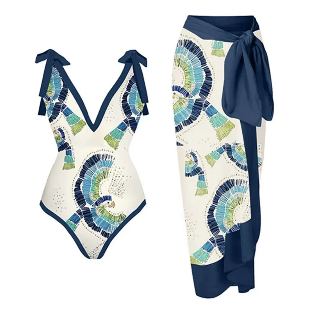 Uveng Uveng One-Piece Bikini Suit Women's Bikini Three-Piece Set
