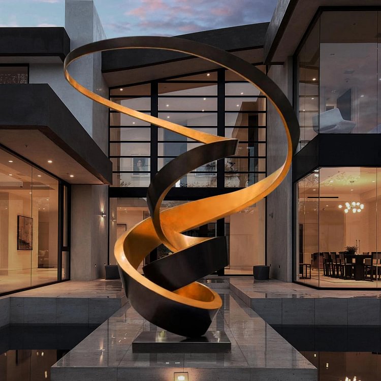 Indoor Modern Abstract Spiral Stainless Steel Sculpture