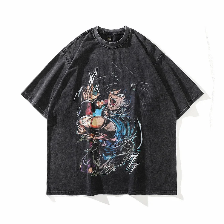 Pure Cotton Dragon Ball Goku Aesthetic T-shirt weebmemes