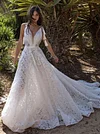 Deep V-neck Tasseled Waisted Bohemia Wedding Dress