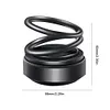 Solar Powered Aroma Diffuser Rotating Suspension Double Ring Car Perfume for Car