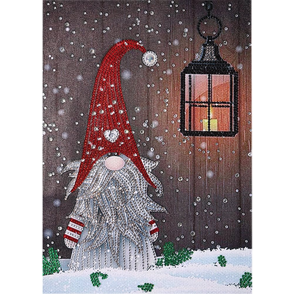 DIY Rhinestone Special Shaped Love Heart Gnome Kit 5D Diamond Painting