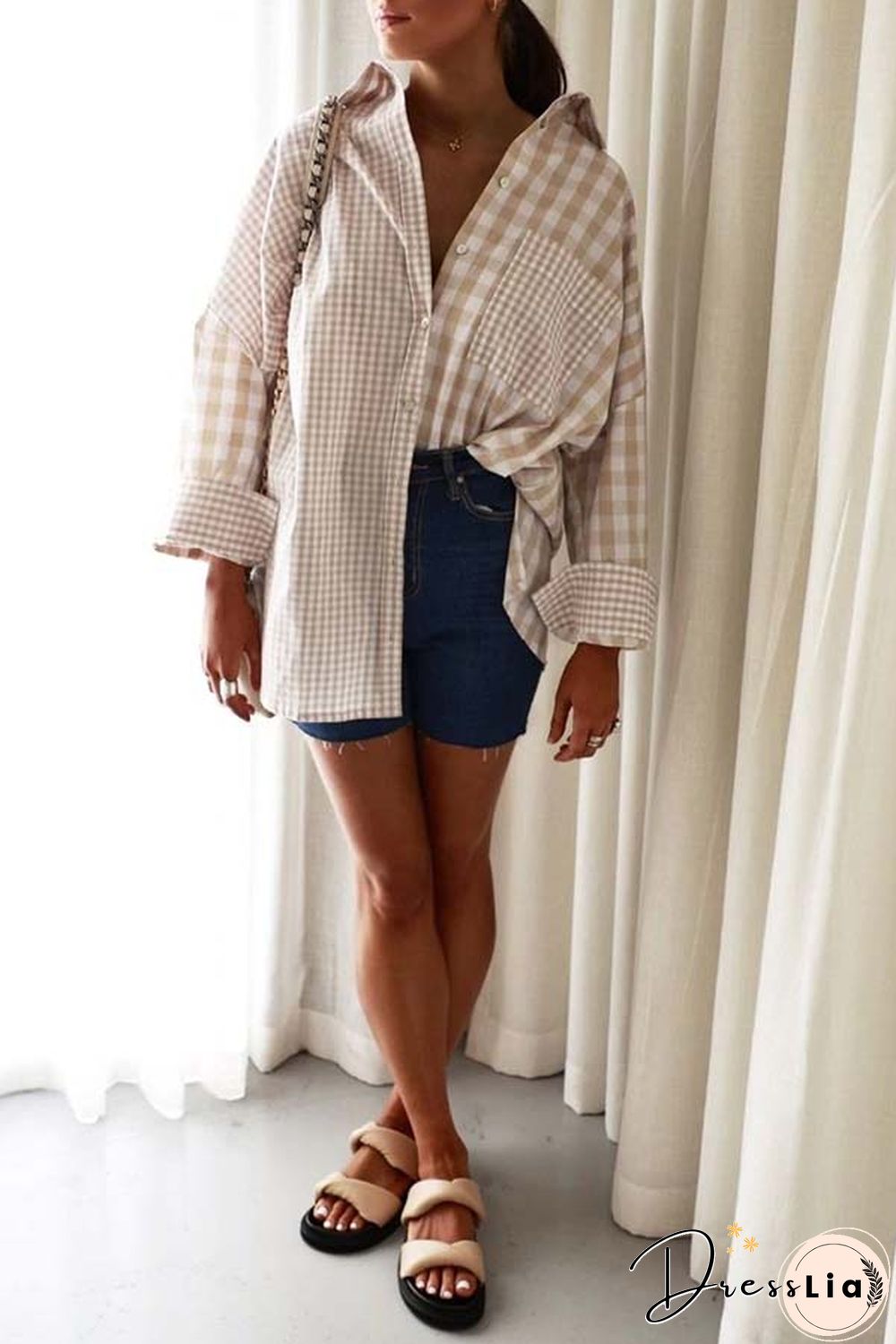 One Split Wonder Plaid Button Shirt