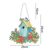 DIY Diamond Painting Garland Bird House Rhinestone Hanging Wreath Set 