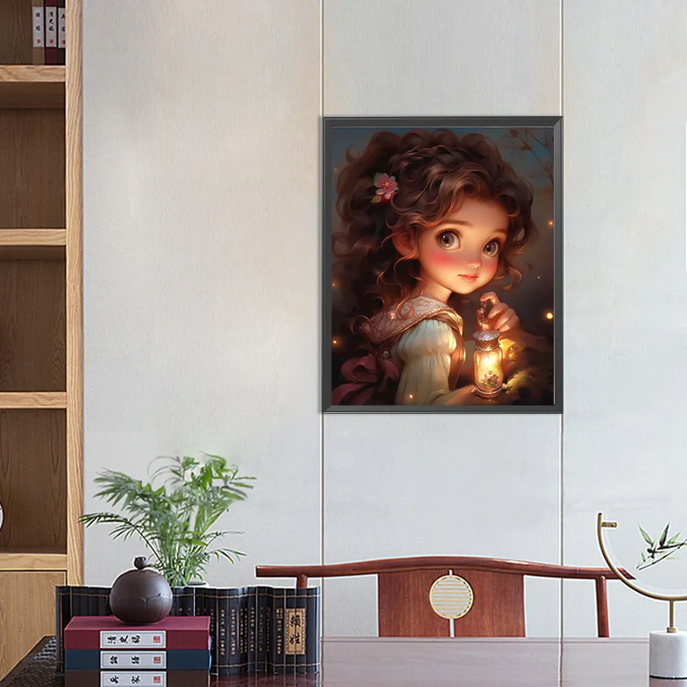 Full Round Diamond Painting 40*50cm - Sweet Girl