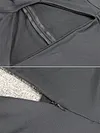 Sexy Hollow Long Sleeve Slim Solid Color Mini Dress