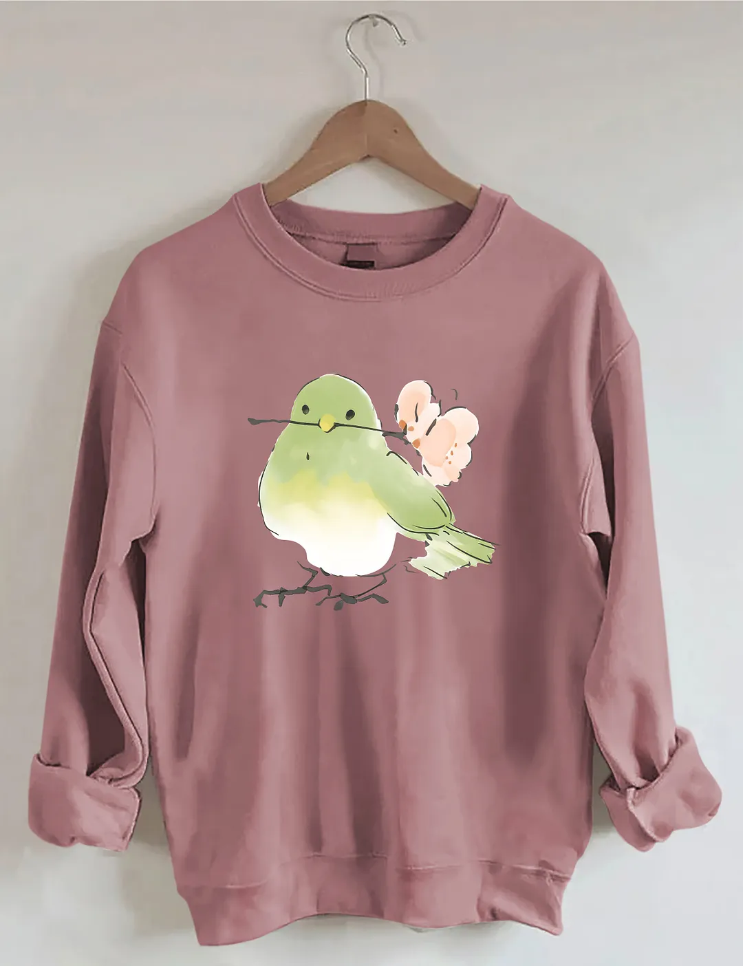 Cute Bird With Flower Nature Lover Sweatshirt