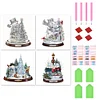 Mid-year Promotion 4Pcs/set Diamond Painting-DIY Full Round Drill Christmas Snowman(30*30cm)
