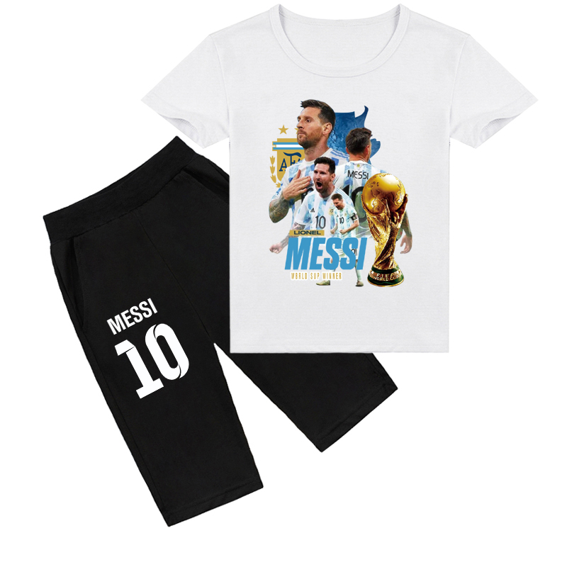 Mayoulove Messi Kids' Shorts Set - Stylish Soccer Outfit for Boys & Girls - Perfect for Playtime & Sports-Mayoulove