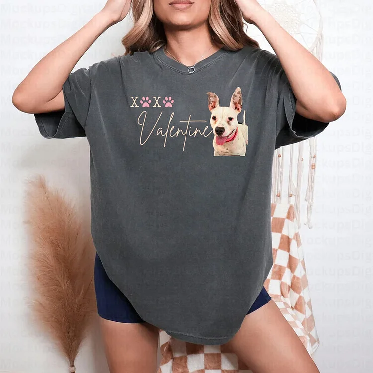 XOXO-My Dog Is My Vintage Custom Pet Photo Printing T-shirt Sweatshirt Hoodie