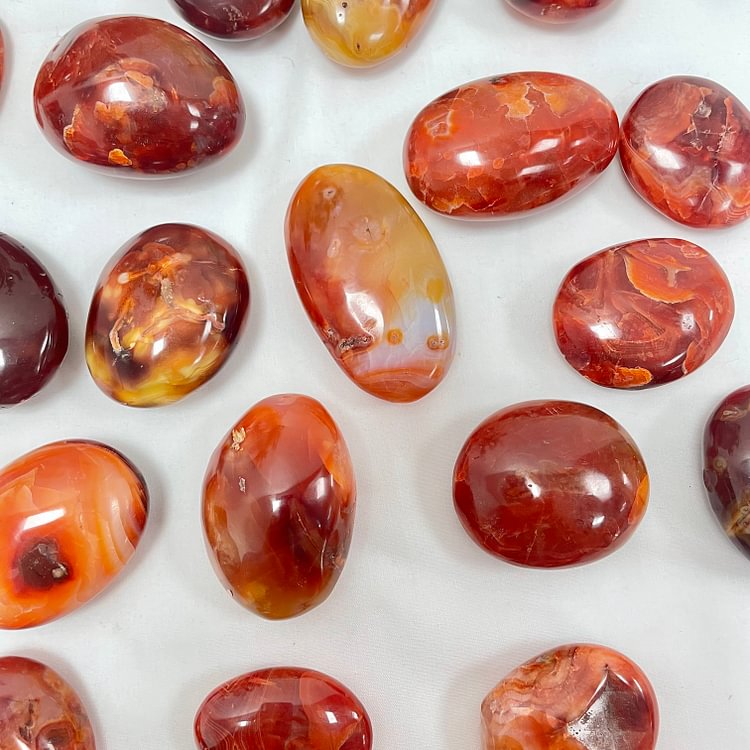 Carnelian Palm Stone 3pcs