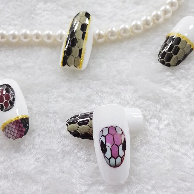 New Nail Art Decals Eye Sticker for Nail Self-adhesive DIY Snake Sticker Decals Manicure for Nail Art Sticker Design Decoration