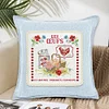 Egg Basket-Removable Pillow Case-Partial Embroidery 2 Strands 14CT Stamped Cross Stitch-33*33cm