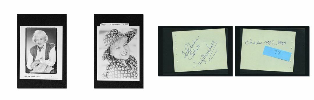 Trudy Marshall - Signed Autograph and Headshot Photo Poster painting set