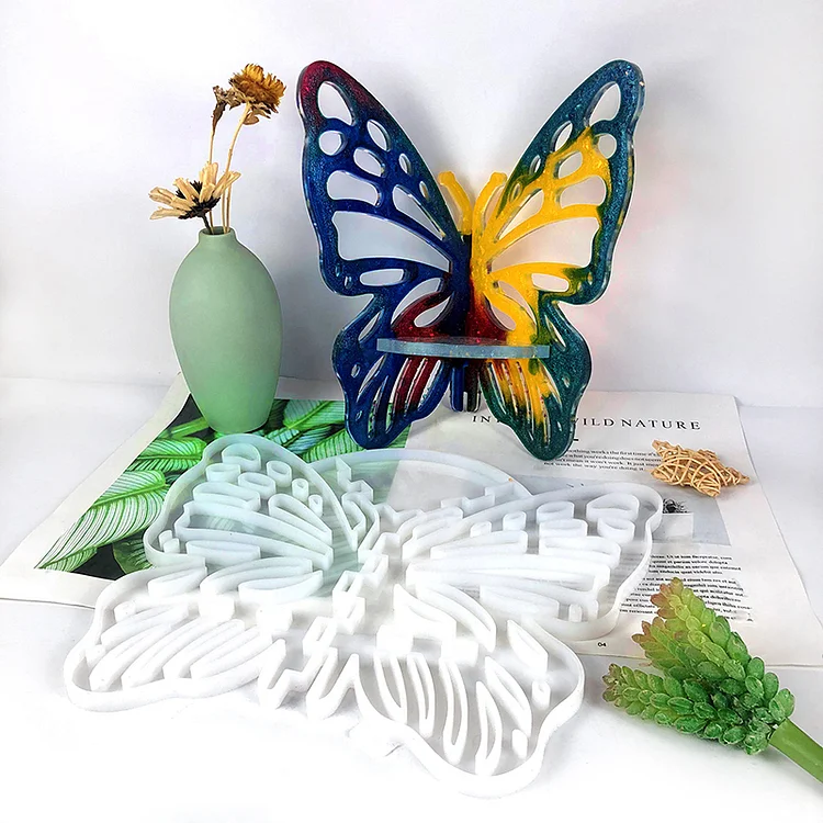 Butterfly Wall-mounted Storage Rack Resin Mold CrazyMold