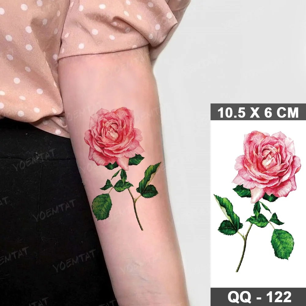 Transfer Temporary Tattoo Stickers Butterfly Flower Realistic Sexy Flash Tatoo Women Men Arm Waist Line Body Art Fake Tatto Cool