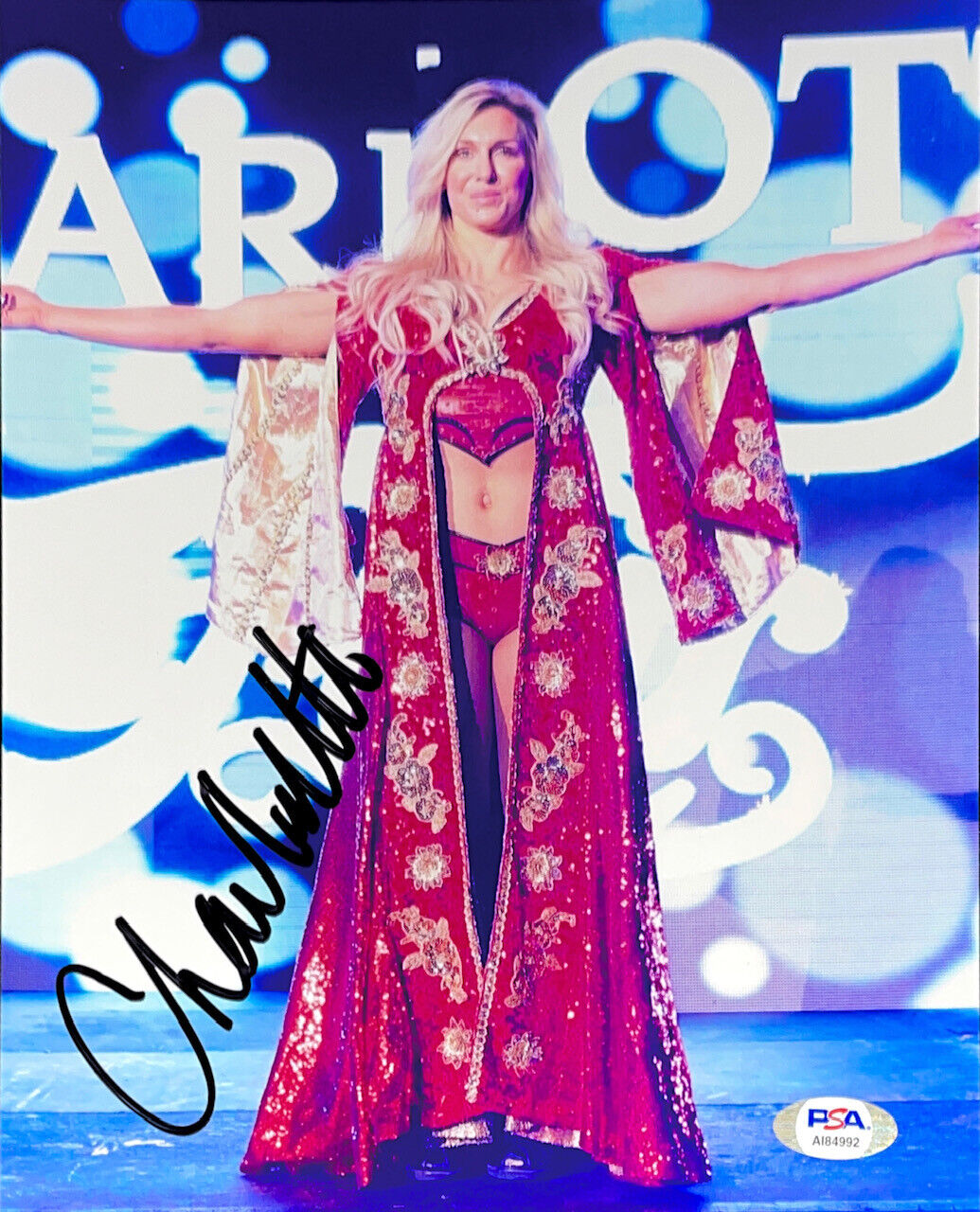 WWE CHARLOTTE FLAIR HAND SIGNED AUTOGRAPHED 8X10 Photo Poster painting WITH PROOF AND PSA COA 19