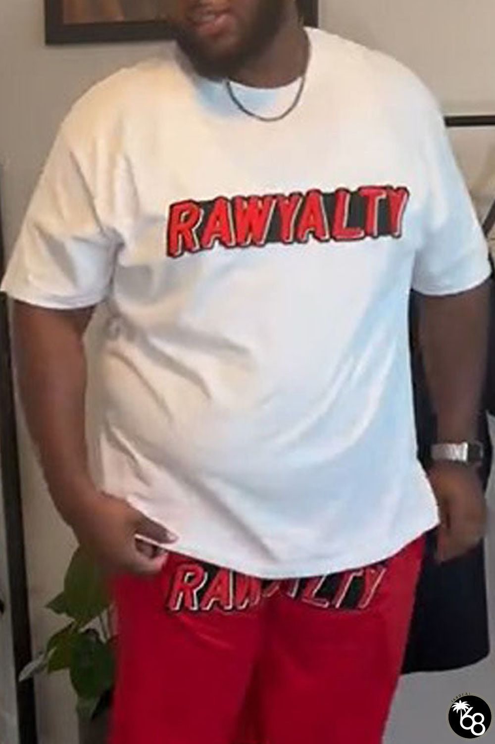 Loose Casual Plus Size Men's Letter T-shirt | 168DEAL