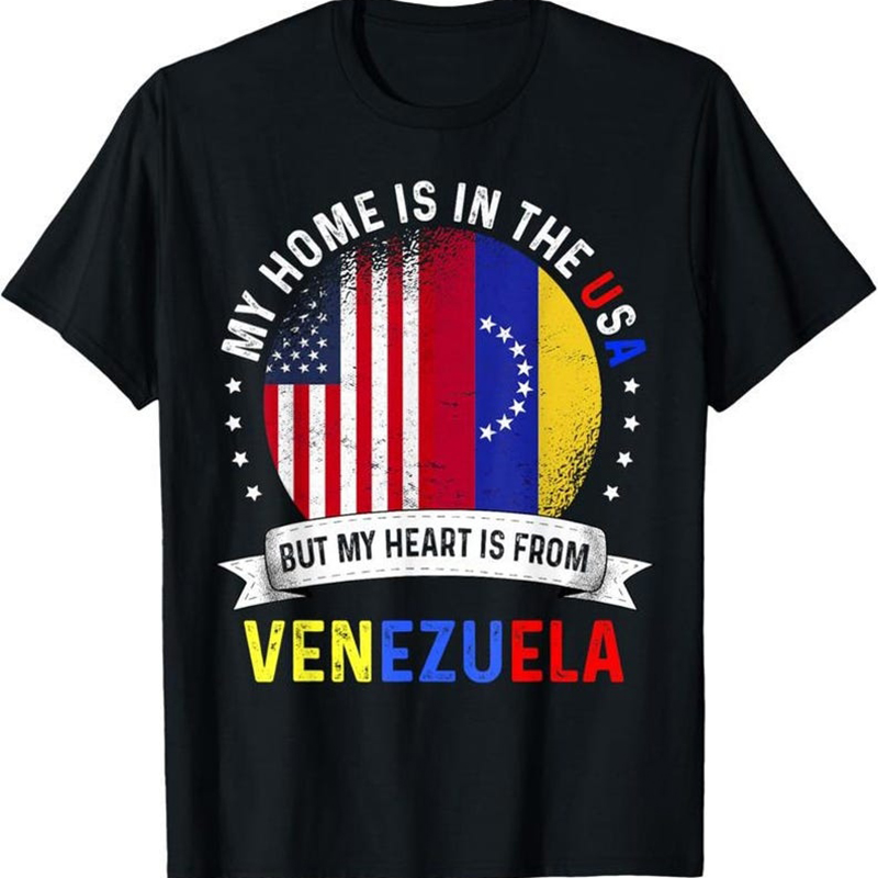 Women's Venezuelan-themed Printed Comfortable Crew Neck T-shirt artswardrobe