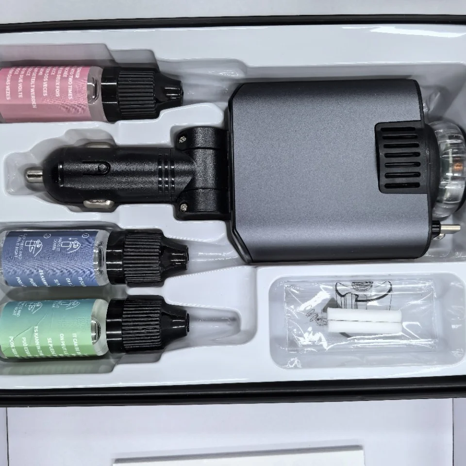 Aromatherapy With Car Charger With Starry Sky Top Multi-Function D1 Car Charger Mobile Phone Super Fast Charging Retractable Cable