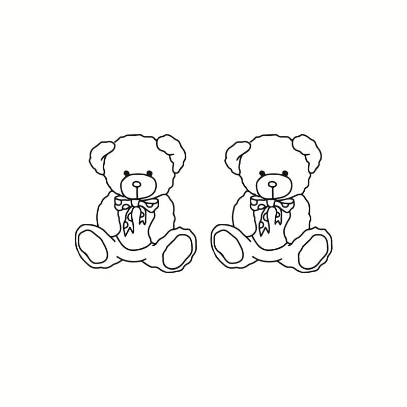 Cute Litter Bear  Temporary Tatoo Arm Waist Decal Kid Women Men Body Art Fake Tattoo Stickers Tatoos Black Cartoon