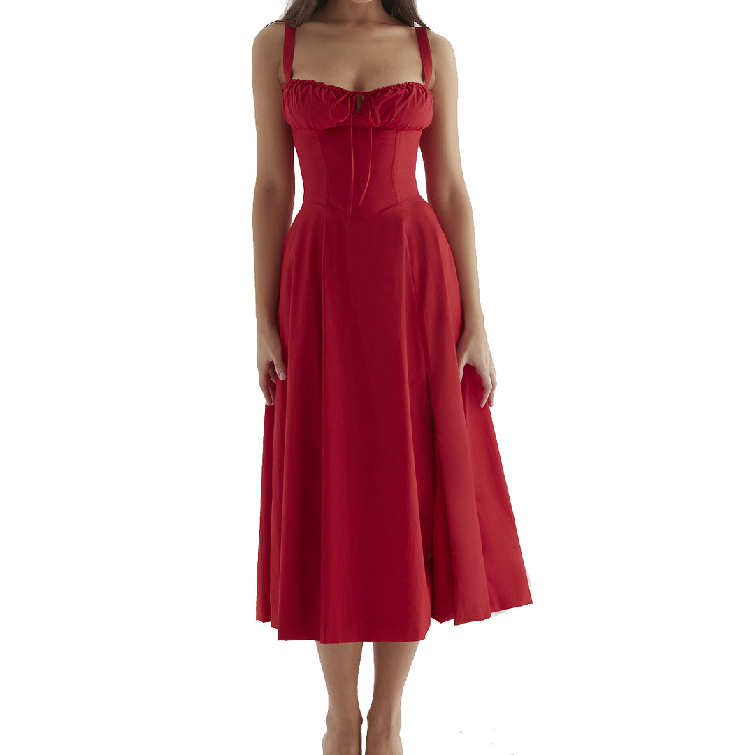 Fiora - Midi Bustier Corset Sun Dress