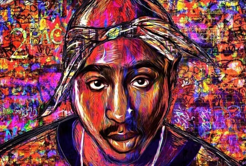 Colorful Graffiti Biggie Smalls Posters 2Pac Life Music Rap Style Canvas Painting and Prints Wall Art Paintings Room Home Decor