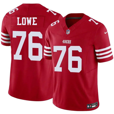 Men's San Francisco 49ers #76 Vederian Lowe Red 2026 Vapor F.U.S.E. Untouchable Limited Jersey
