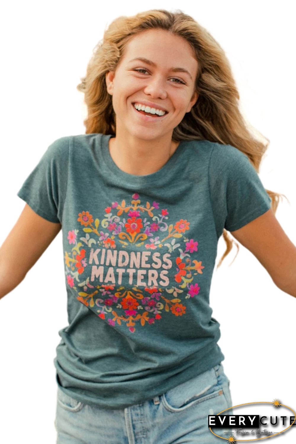 KINDNESS MATTERS Flower Graphic Tee