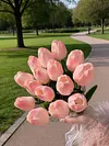 15Pcs Radiant Romantic Tulip Light LED Adjustable Tulip Night Light Warm Light L
