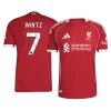 WIRTZ #7 Liverpool Home Authentic Soccer Jersey 2025/26