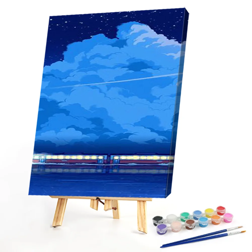 Running Train - Paint By Numbers(40*60CM)