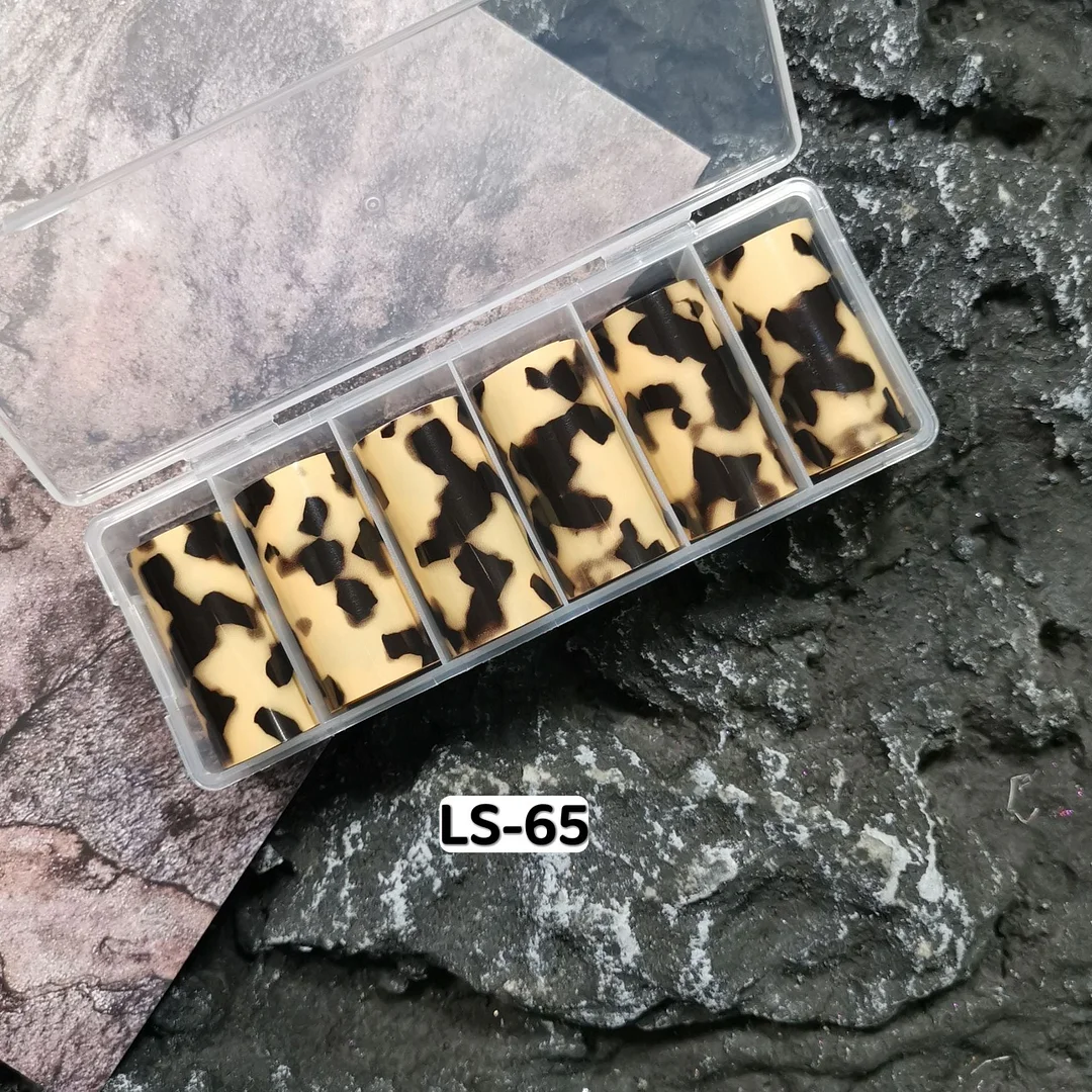 3pcs Tortoiseshell Amber Nails Foils Tortoise Shell Nail Art Transfer Foil Decals Wraps Tips Nail Manicure Decorations 4*100cm-Nail Inspo