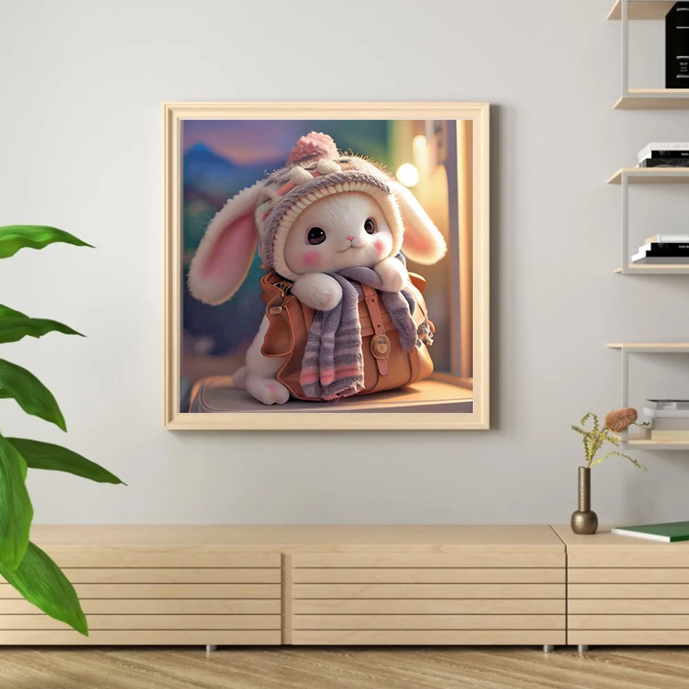 Diamond Painting - Full Round Drill - Cute Rabbit(30*30cm)