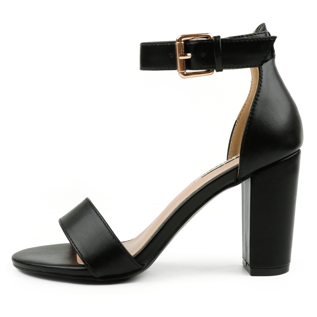 3.54"/9cm Chunky Block High Heels Ankle Strap Heeled Sandals