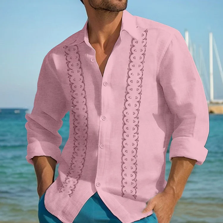 Resort Linen Printed Men's Shirt