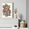(Small Size)[Brand]Berry Bear - 14CT Stamped Cross Stitch - 22*32cm - Animal