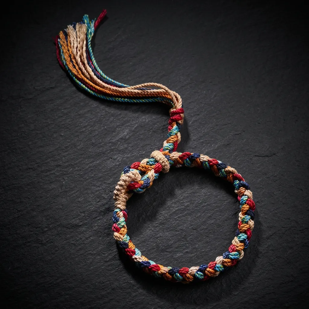 JiStones Artisan Hand-Woven Tibetan Rope Bracelet &ndash; Vibrant Heritage Edition Vibrant Heritage Multi