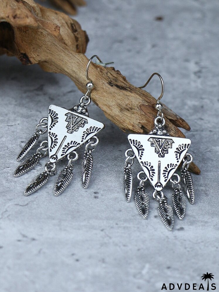 Geo Decor Drop Earrings