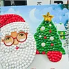 1Pcs Diamond Painting Christmas Snowman Reindeer Theme Greeting Card Set with Envelopes