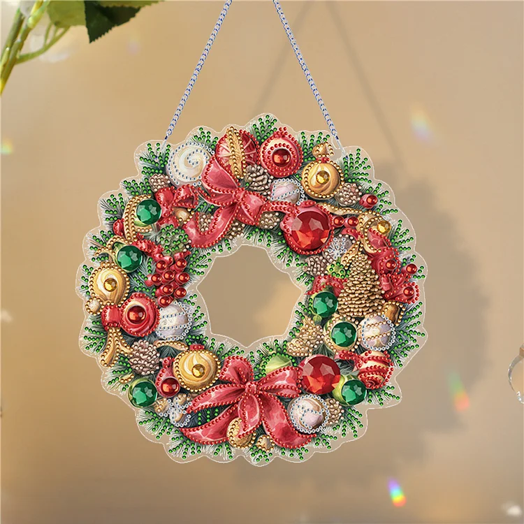 DIY Merry Christmas Diamond Art Painting, LED Lamp Special Shaped Crystal  Wreath Mosaic Kits for Home Wall Decor Gift Adults and Kids