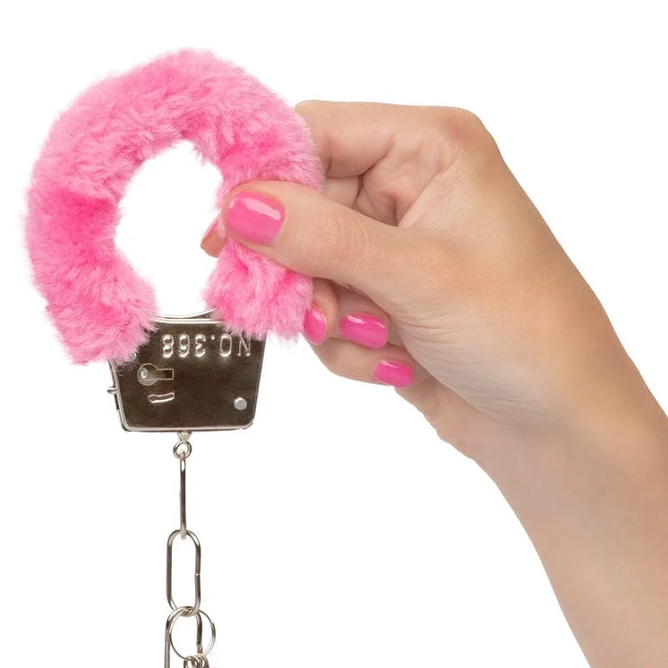 pornhint Pornhint Playful Furry Cuffs Pink