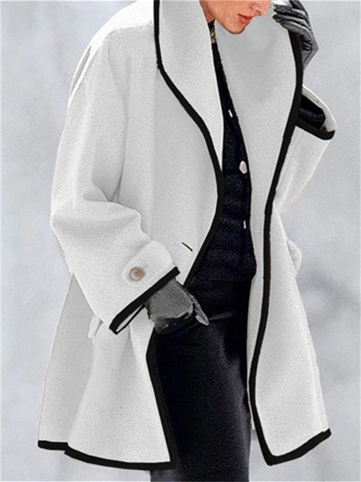 Women's Fashion Loose Solid Color Coat
