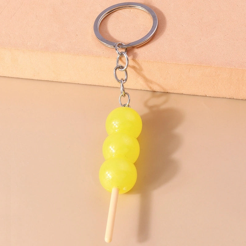 Minimalist Sugar Gourd Alloy Glass Keychain