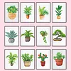12 pi&egrave;ces de plante en pot - 1 kit de peinture en diamant carr&eacute; &agrave; perceuse DIY 5D pour adultes d&eacute;butants d&eacute;coration int&eacute;rieure peintures diamants art 5,91x7,09 in