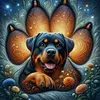 Dog Paw-11CT Stamped Cross Stitch 45*45cm tapestrymarket