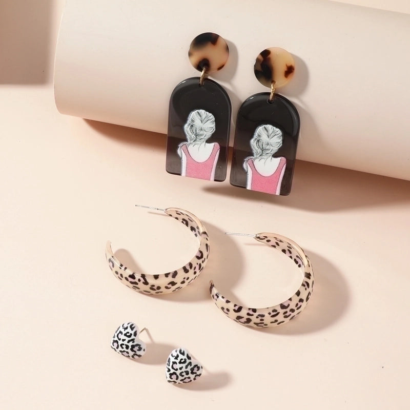 Women’s Fashion Acrylic Dinosaur Ghost Earrings